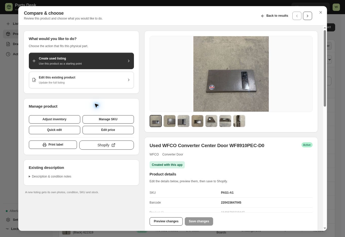 Parts Desk website screenshot